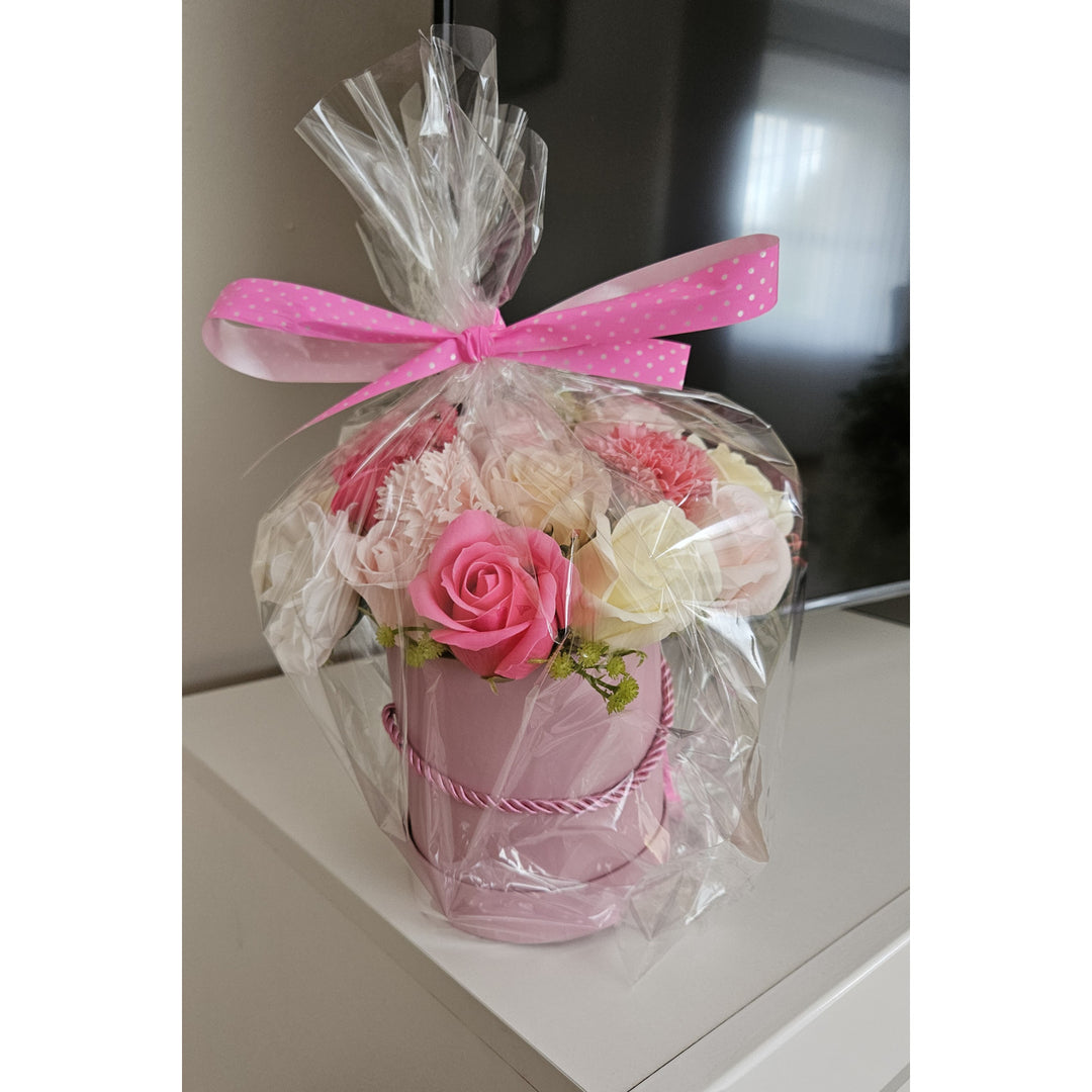 Blomlåda med tvålblommor - present tvålrosor, Damich