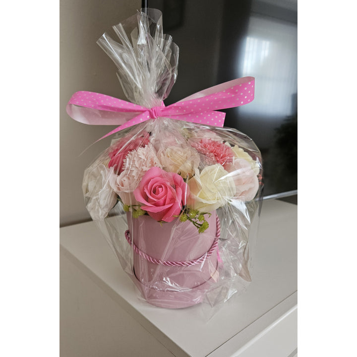 Blomlåda med tvålblommor - present tvålrosor, Damich
