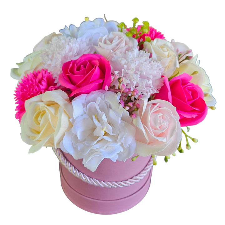 Blomlåda med tvålblommor - present tvålrosor, Damich