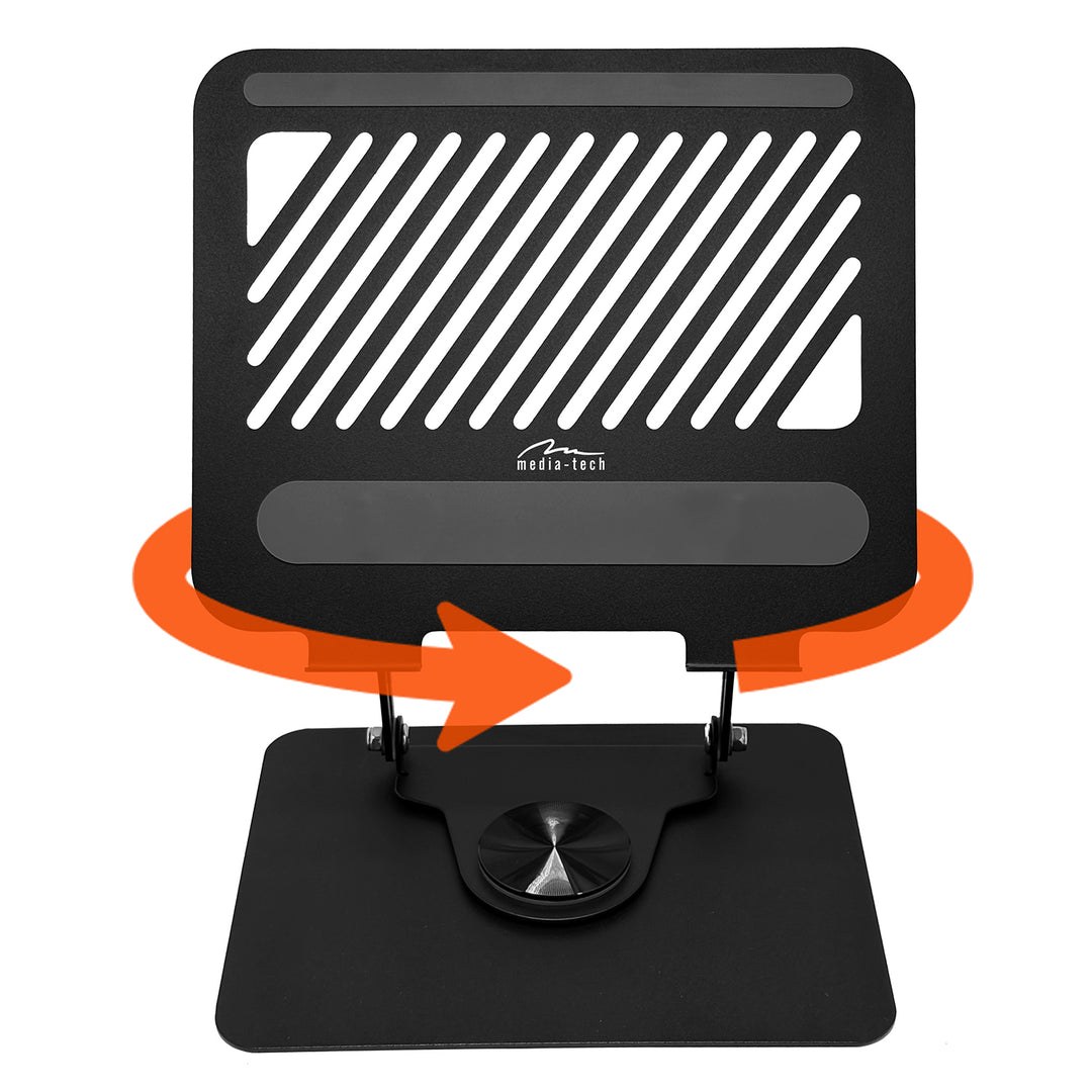 Justerbart, vridbart, ergonomiskt laptop-stativ 10-17, Media-Tech MT2662