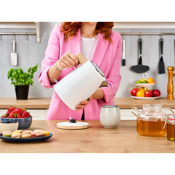 Lafe vattenkokare, 2200W, kapacitet 1,7l, vit, Scandi