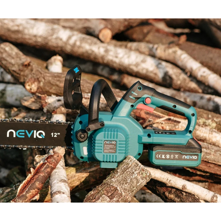 NEVIQ sladdlös kedjesåg, 12'' svärd, 1000W, borstlös motor, L12302