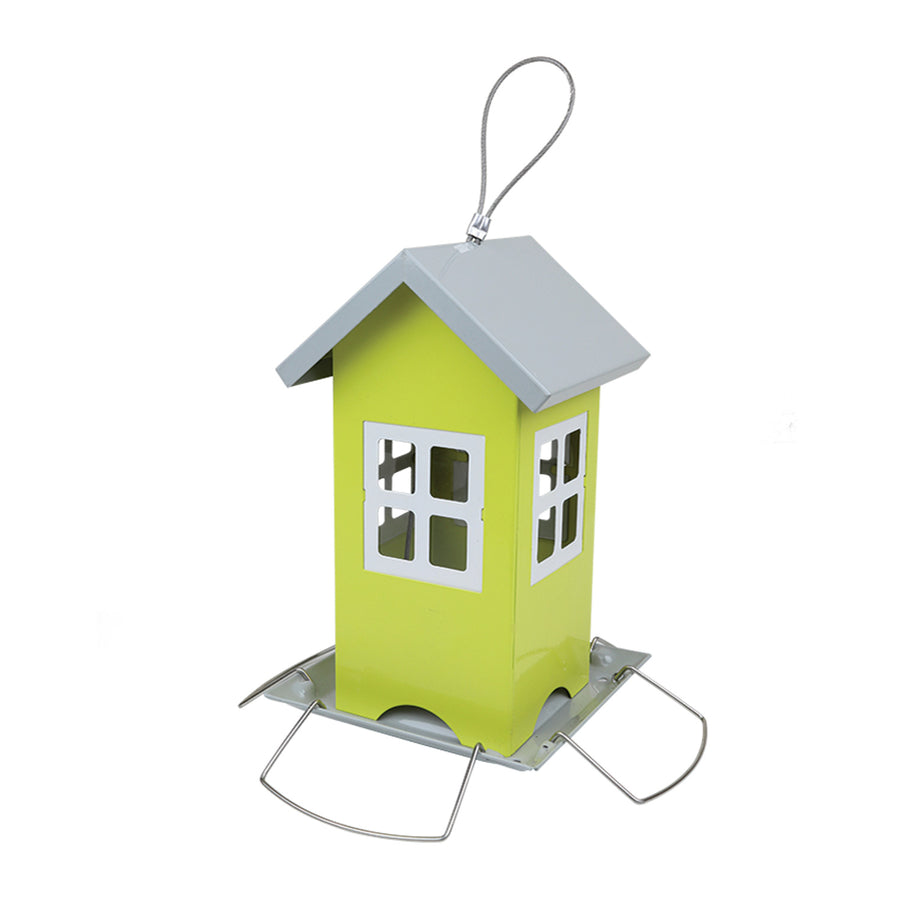 Matare i metall - litet hus, mått: bredd 20,5 cm, höjd 19,5 cm, Greenmill GR2028