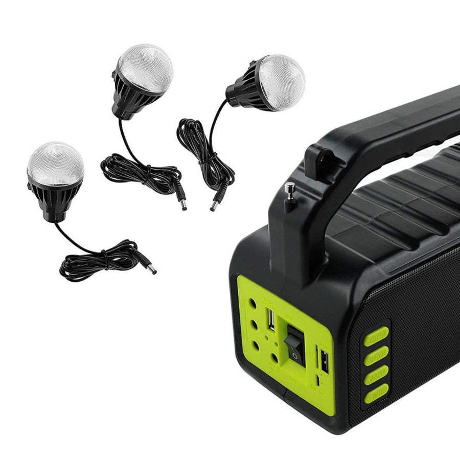 Verna multifunktionell solcellslampa, 6in1, powerbank, solpanel, lampa, LED-lampor, högtalare+radio, Tur000008