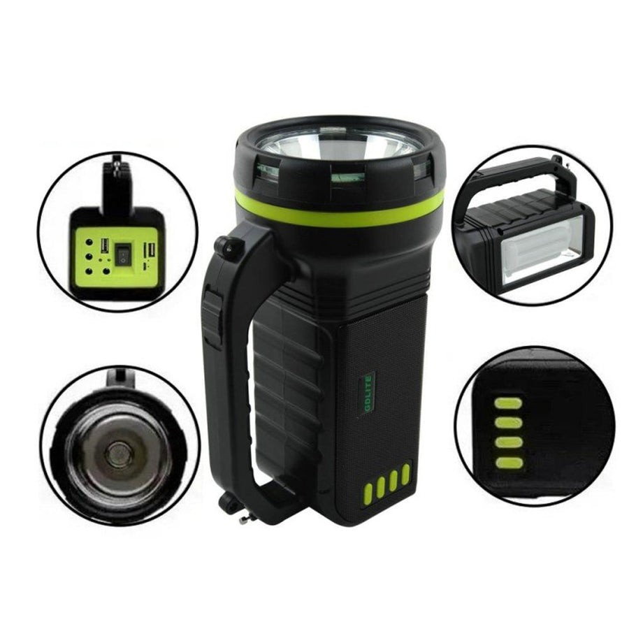 Verna multifunktionell solcellslampa, 6in1, powerbank, solpanel, lampa, LED-lampor, högtalare+radio, Tur000008