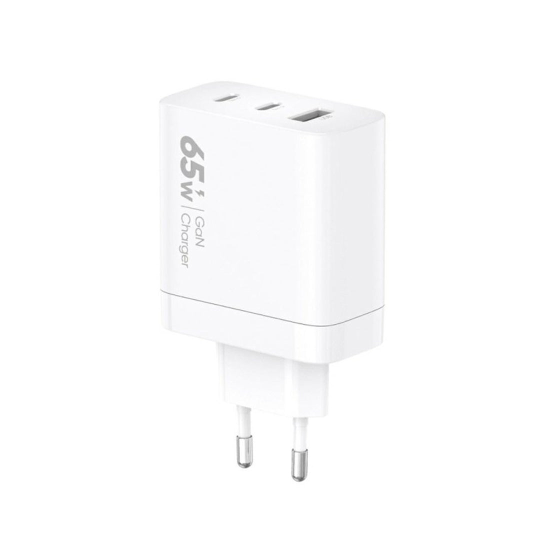 VIDVIE nätladdare, 3A, 65W, 2x USB-C, 1x USB, USB-C/Iphone-kabel, PLE262