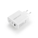 VIDVIE nätladdare, 3A, 65W, 2x USB-C, 1x USB, USB-C/USB-C-kabel, PLE262