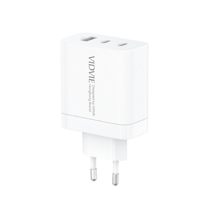 VIDVIE nätladdare, 3A, 65W, 2x USB-C, 1x USB, USB-C/USB-C-kabel, PLE262