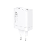 VIDVIE nätladdare, 3A, 65W, 2x USB-C, 1x USB, USB-C/USB-C-kabel, PLE262
