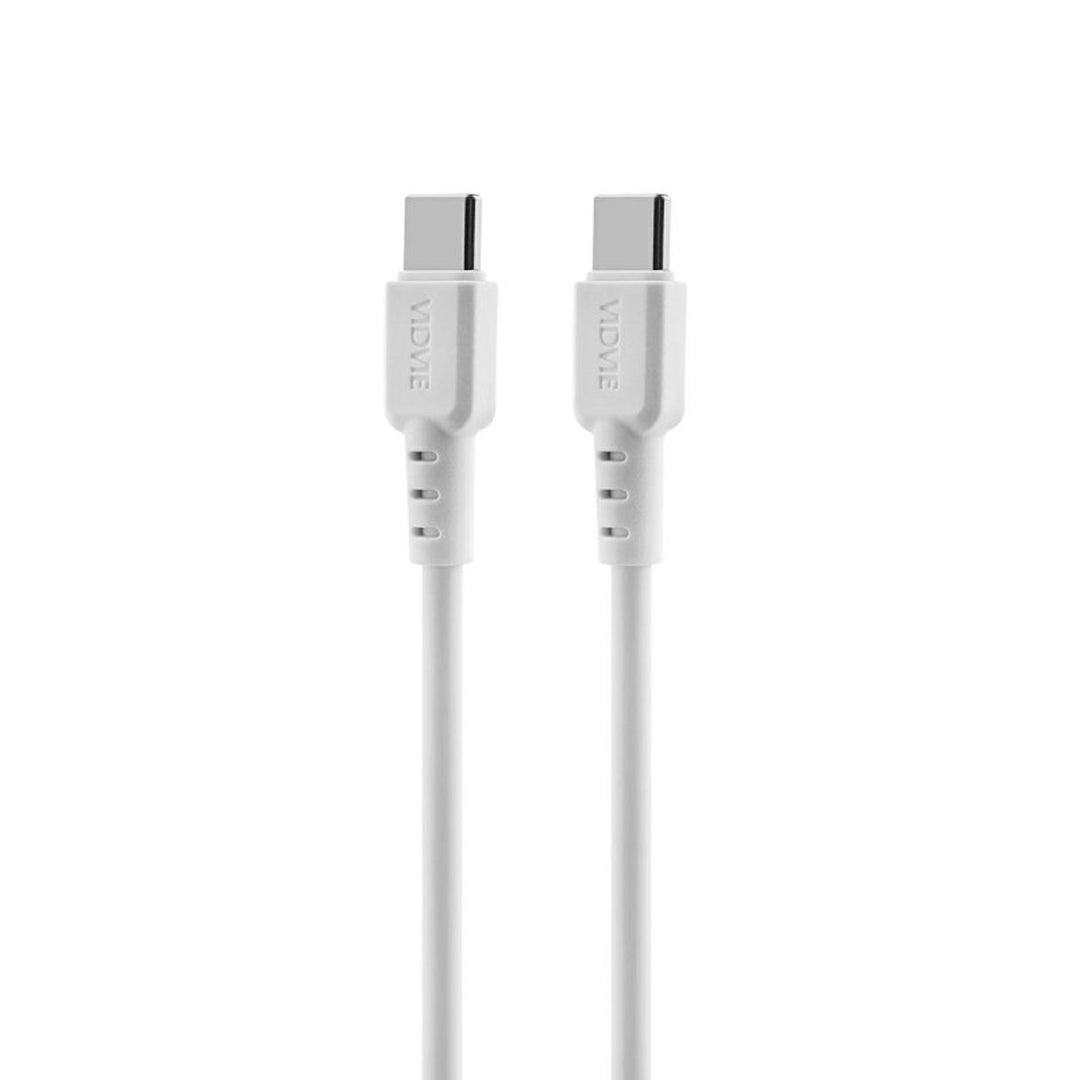 VIDVIE nätladdare, 3A, 65W, 2x USB-C, 1x USB, USB-C/USB-C-kabel, PLE262
