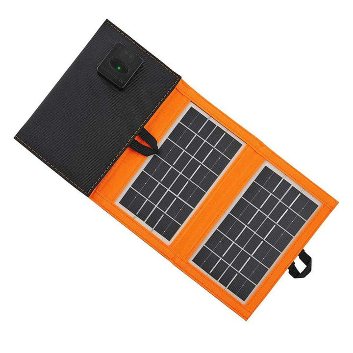 Solpanel, laddare, 6W, 1 USB-port, svart och orange, A01