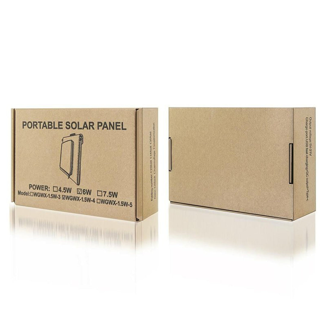 Solpanel, laddare, 6W, 1 USB-port, svart och orange, A01