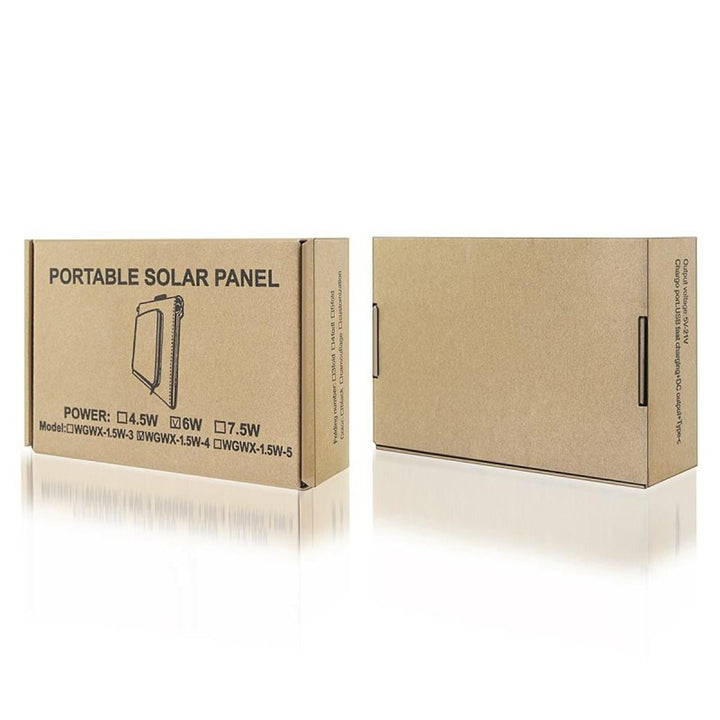 Solpanel, laddare, 6W, 1 USB-port, svart och orange, A01