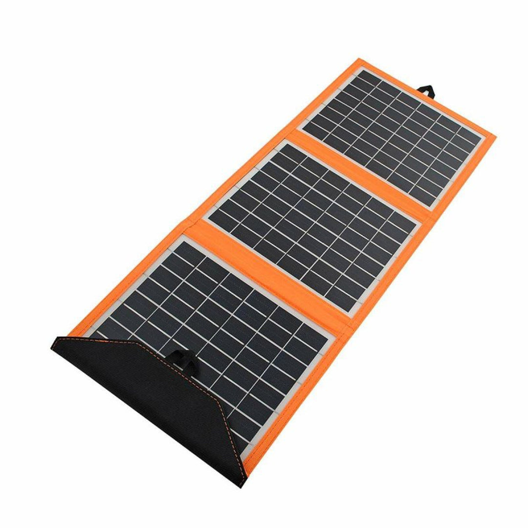 Solpanel, laddare, 15W, 1 USB-port, svart och orange, A04