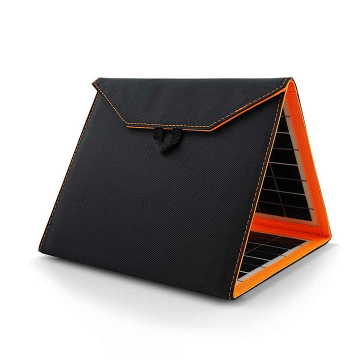 Solpanel, laddare, 15W, 1 USB-port, svart och orange, A04
