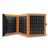 Solpanel, laddare, 15W, 1 USB-port, svart och orange, A04