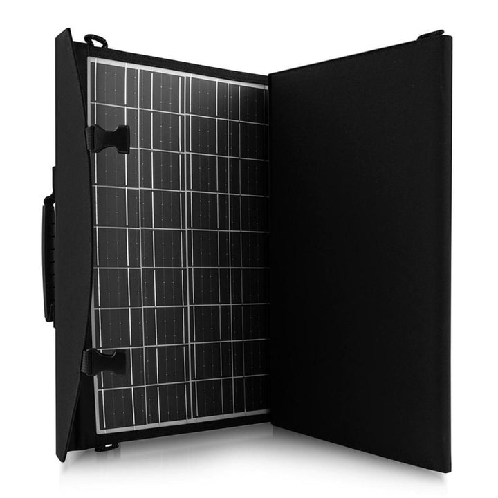 Solpanel, laddare, 60W, 2 USB-portar, svart och orange, A06
