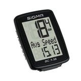 Sigma cykelräknare, trådbunden, start/stopp, tre raders display, BC 7.16