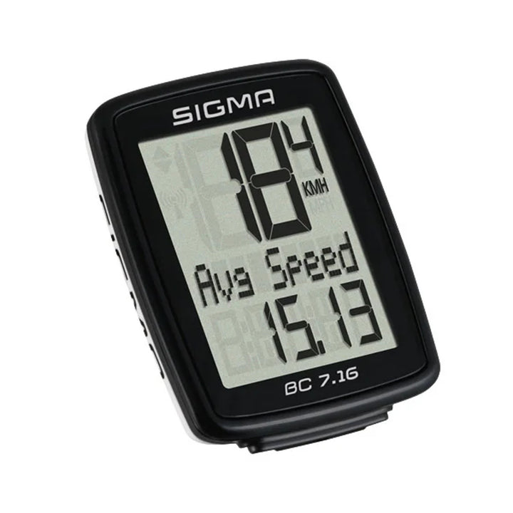 Sigma cykelräknare, trådbunden, start/stopp, tre raders display, BC 7.16