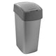 Curver papperskorg, med lock, gångjärn, 45l, grå, Flip Bin