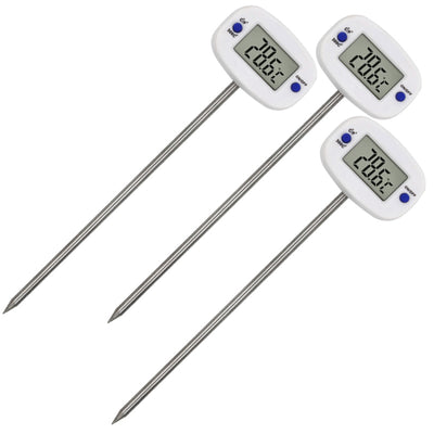 Livsmedelstermometer/sond, GreenBlue, sondlängd 15 cm, temperaturområde -50°C till +300°C, noggrannhet 0,1°C, GB382, 3 st
