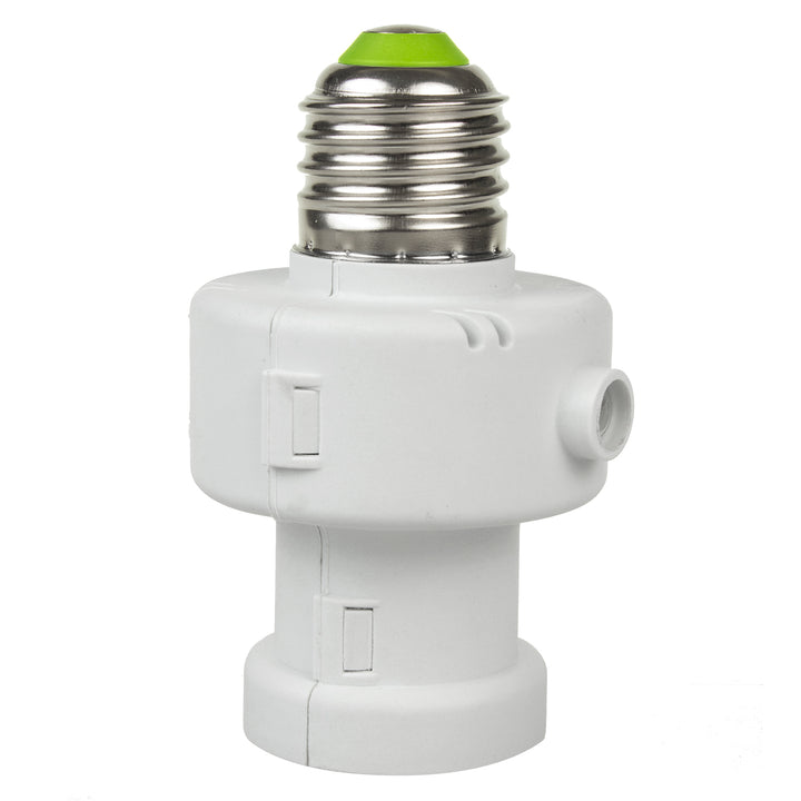 Maclean glödlampshållare, E27, max. 100W, med skymningssensor, timer, vit, MCE21W, 2 st