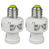 Maclean glödlampshållare, E27, max. 100W, med skymningssensor, timer, vit, MCE21W, 2 st