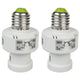 Maclean glödlampshållare, E27, max. 100W, med skymningssensor, timer, vit, MCE21W, 2 st