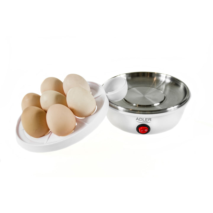 Automatisk äggkokare Adler, för 7 ägg, effekt 450W, vit, AD 4459
