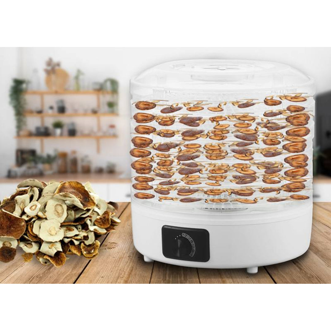 Torktumlare för svamp, grönsaker, frukt, kött LTC, justerbar effekt, halkfri botten, 5 brickor, tål maskindisk, LXSR003