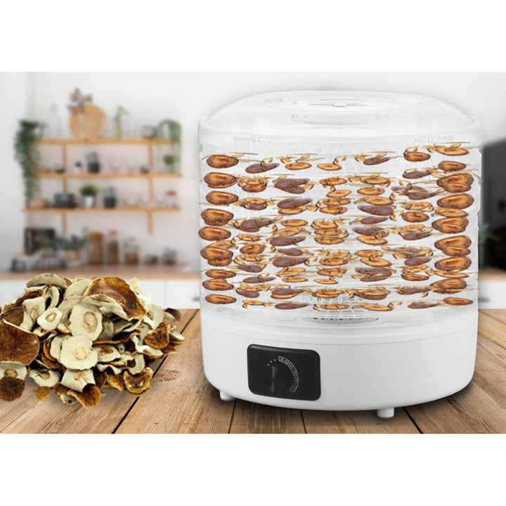 Torktumlare för svamp, grönsaker, frukt, kött LTC, justerbar effekt, halkfri botten, 5 brickor, tål maskindisk, LXSR003