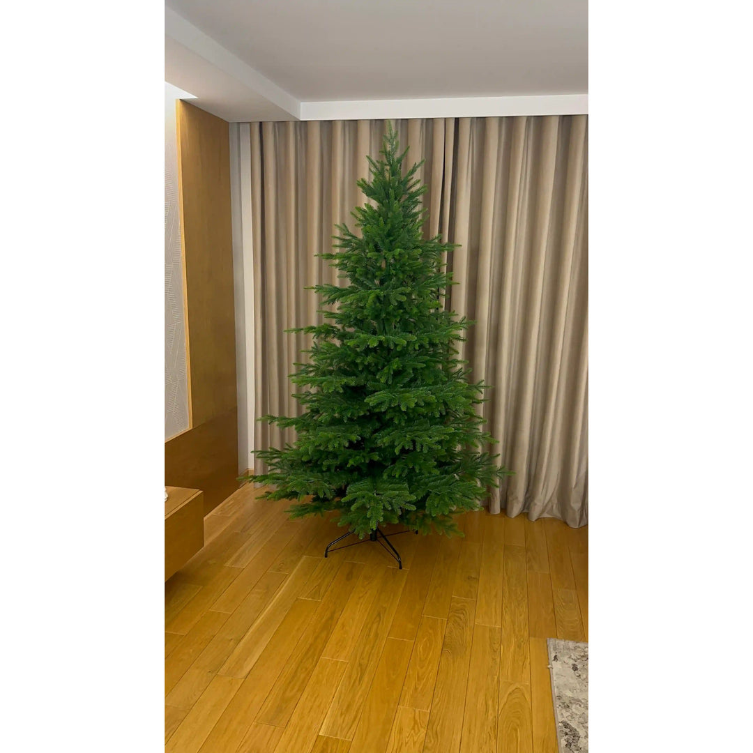 Konstgjord julgran, naturlig kaukasisk gran, PVC + PE, höjd 220 cm