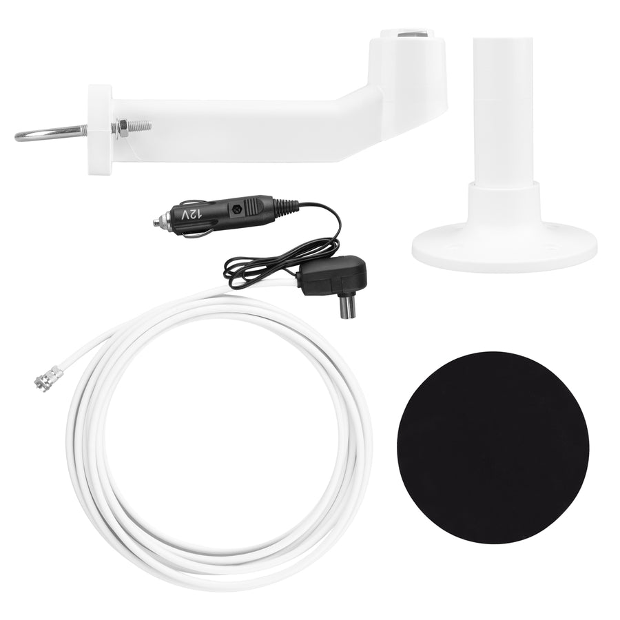 Maclean DVB-T/T2 HEVC Rundstrålande antenn, aktiv, husbil, 12V, MCTV-103
