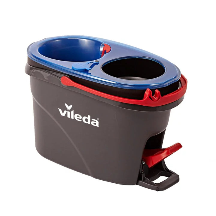 Vileda roterande mopp, två kammare, centrifugeringssystem, vikbart skaft, enkel rengöring av hörn, turbo H2prO + extra patron