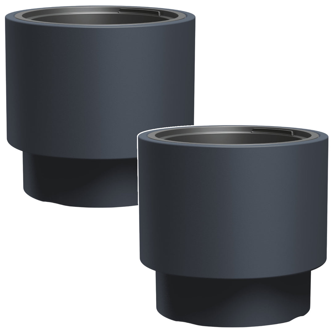 HEOS frostsäker blomkruka, antracit, volym 40L, med 20L insats, DBHEN400-S433, 2 st
