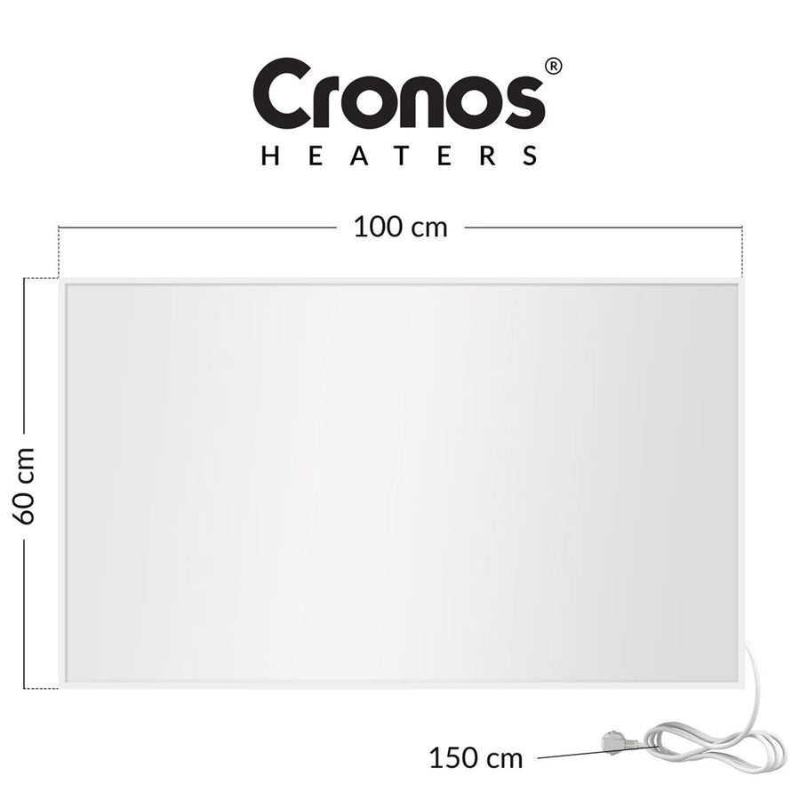 Cronos infrarödvärmare, 800W, matt yta, ultratunn, Carbon P800
