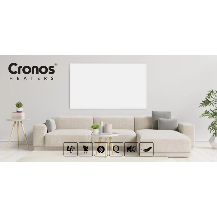Cronos infrarödvärmare, 1000W, matt yta, ultratunn, Carbon P1000