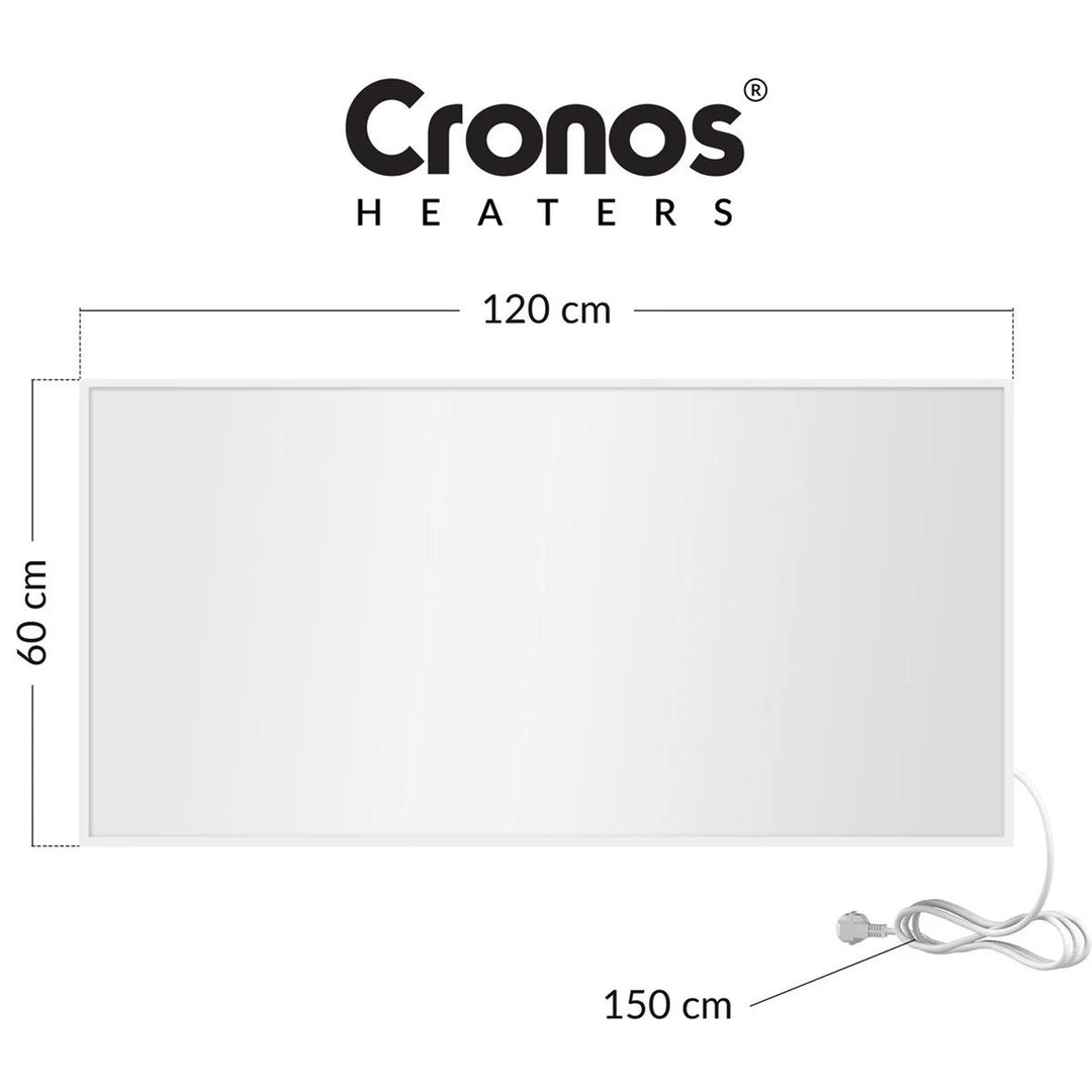 Cronos infrarödvärmare, 1000W, matt yta, ultratunn, Carbon P1000
