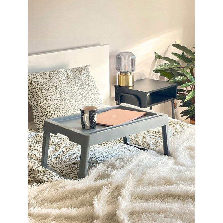 Practic hopfällbart bord, bärbart, för trädgårdssäng, frukostbricka, färg cappuccino, 56120722