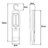 Maclean COB LED-verkstadslampa, magnet, krok, 3xAA, MCE03 + 3x Varta Industrial LR6/AA R-06-batterier