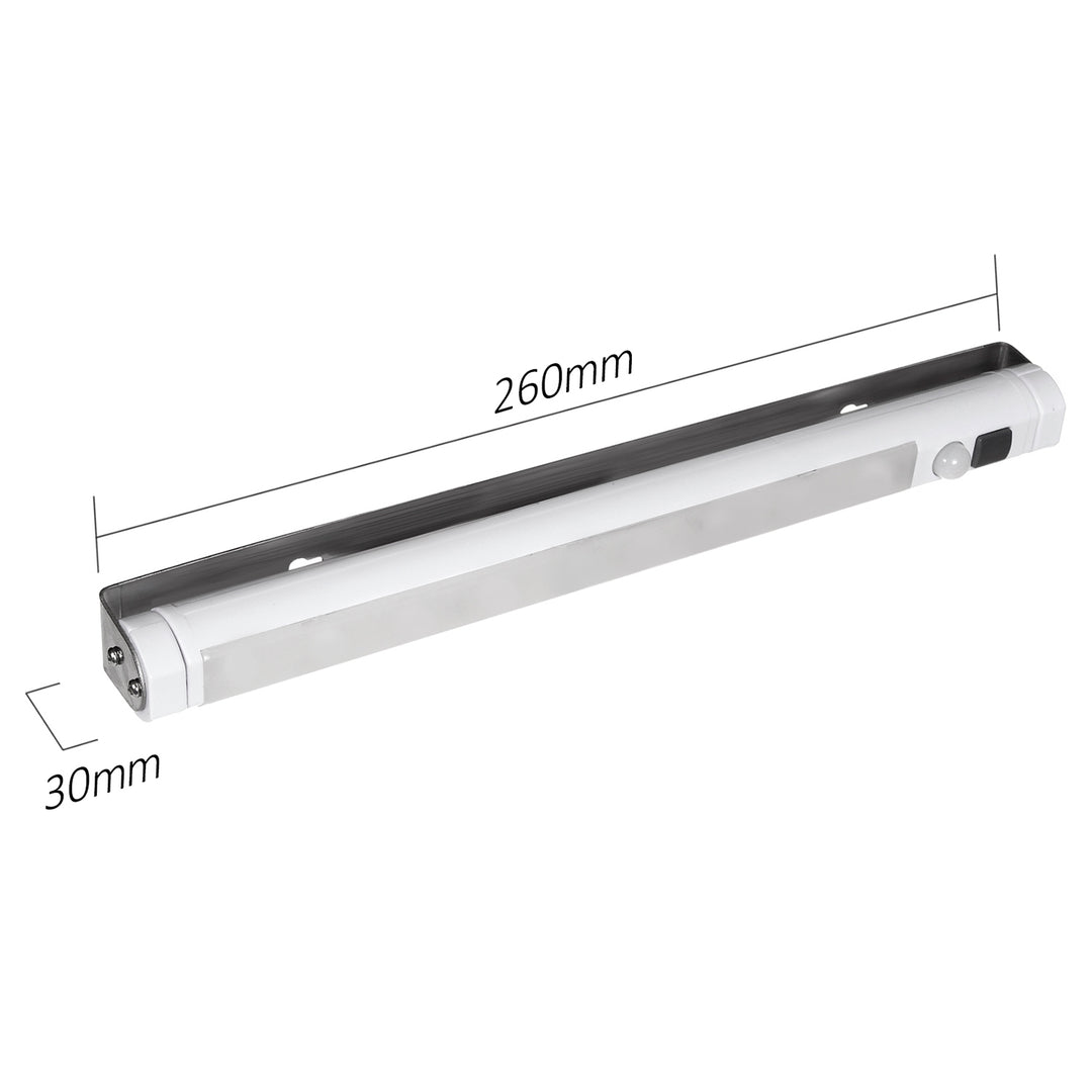 Maclean LED-kökslampa, underskåp 9 SMD, batteridriven, PIR-sensor på/av, MCE166 + 3x Varta Industrial LR6/AA R-06 batterier
