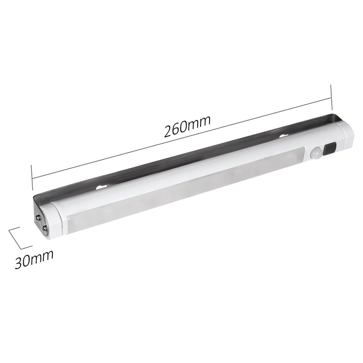 Maclean LED-kökslampa, underskåp 9 SMD, batteridriven, PIR-sensor på/av, MCE166 + 3x Varta Industrial LR6/AA R-06 batterier