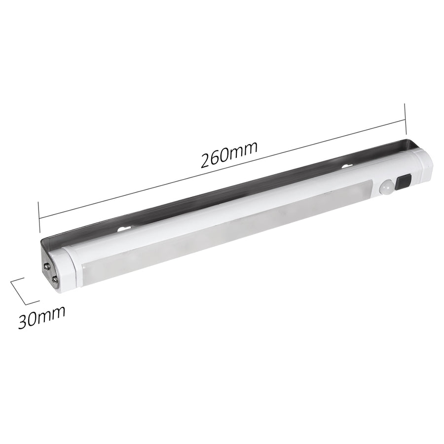 Maclean LED-kökslampa, underskåp 9 SMD, batteridriven, PIR-sensor på/av, MCE166 + 3x Varta Industrial LR6/AA R-06 batterier