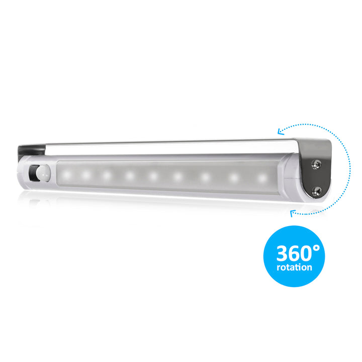 Maclean LED-kökslampa, underskåp 9 SMD, batteridriven, PIR-sensor på/av, MCE166 + 3x Varta Industrial LR6/AA R-06 batterier