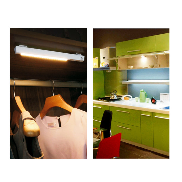 Maclean LED-lampa, med rörlig sensor, krok, ON/OFF/AUTO, temp. 4000K, räckvidd 3m, MCE235 + 3x Varta Industrial AAA alkaliska batterier