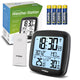 GreenBlue trådlös väderstation, med DCF, kalender, larm, GB542 + 4x Varta Industrial AAA alkaliskt batteri