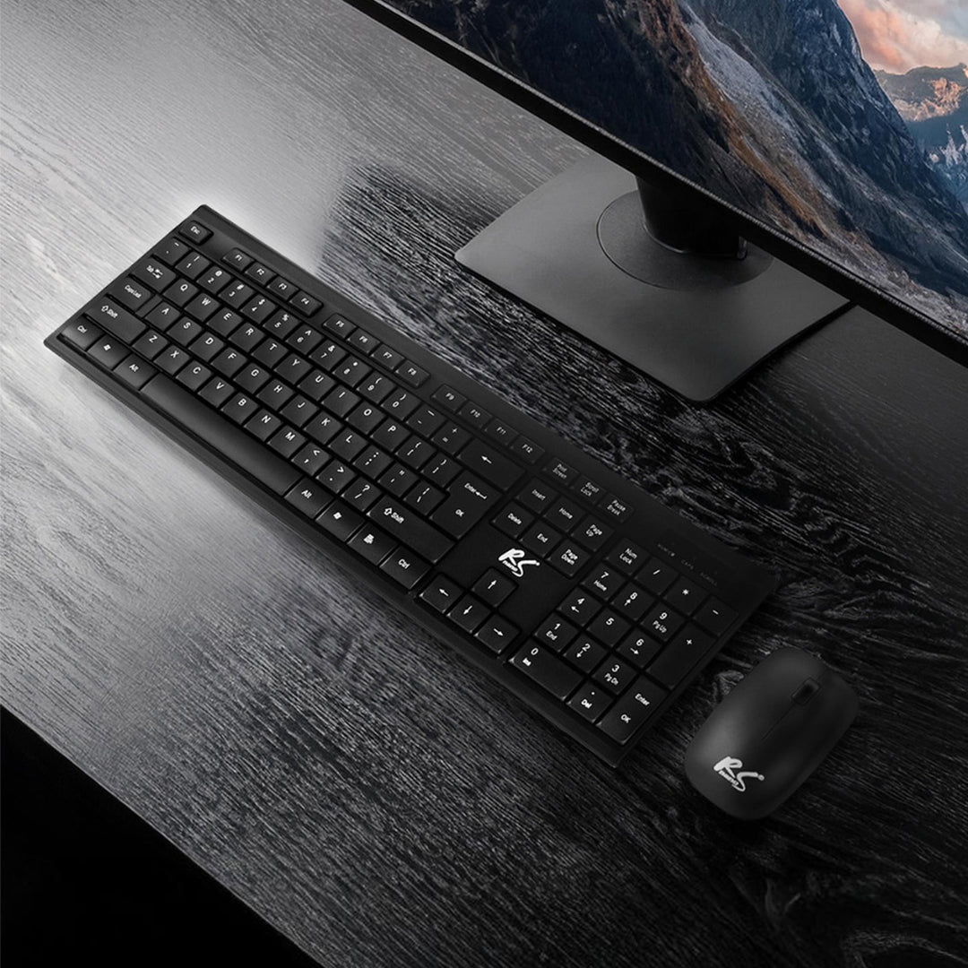 Trådlöst tangentbord + mus COMBO NanoRS, RS580 + 2x AAA alkaliskt batteri Varta Industrial