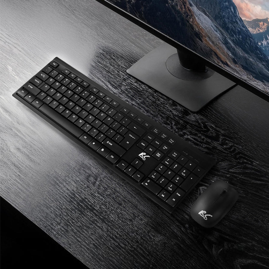 Trådlöst tangentbord + mus COMBO NanoRS, RS580 + 2x AAA alkaliskt batteri Varta Industrial