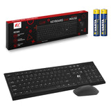 Trådlöst tangentbord + mus COMBO NanoRS, RS580 + 2x AAA alkaliskt batteri Varta Industrial