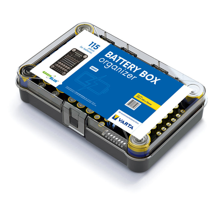Organizer för batterier GreenBlue Varta Box GB189 + 10x batterier AA i 10x batterier AAA Varta Industrial